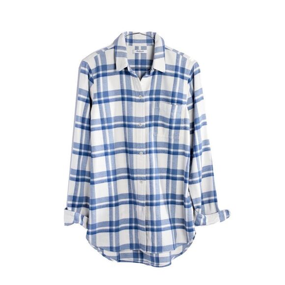 ✨Madewell Ex-Boyfriend Sz Small Shirt in Akiva Plaid✨ - Picture 5 of 9